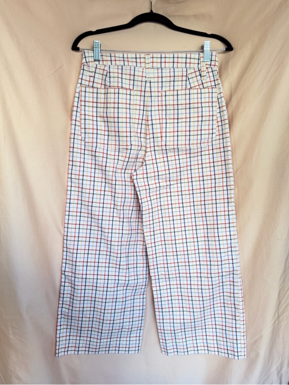 NWOT Madewell Emmett Wide Leg Crop Pants Plaid High Rise Size 27 - Picture 2 of 5